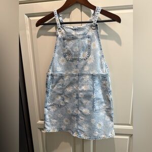 Cat & Jack Light Blue Floral Denim Dress